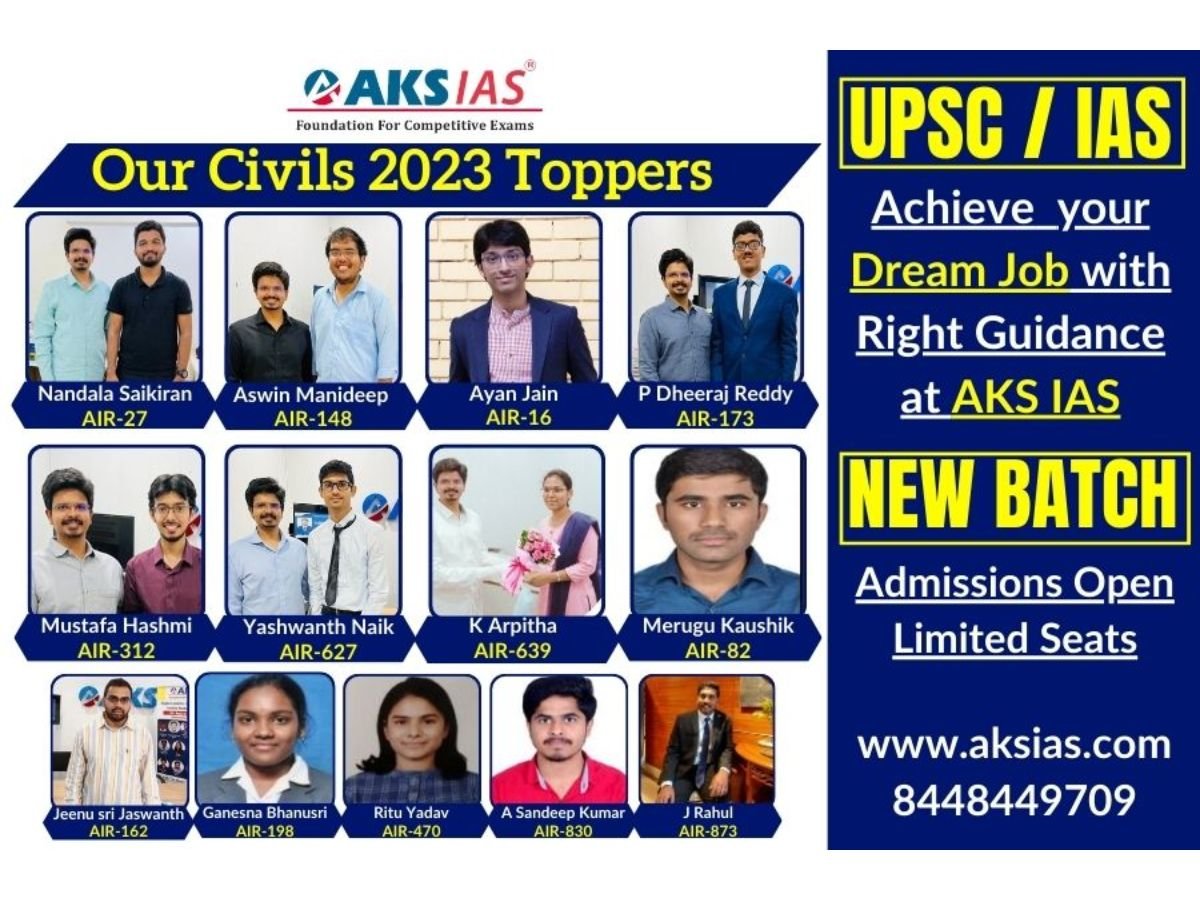 Hyderabad’s AKS IAS Academy Celebrates Major Success in UPSC 2023