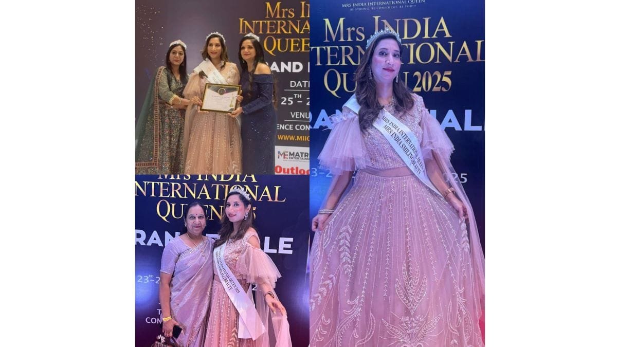 Gurgaon’s Ruchika Garg Crowned “Mrs. India Smiling Beauty” at Mrs. India International Queen 2025