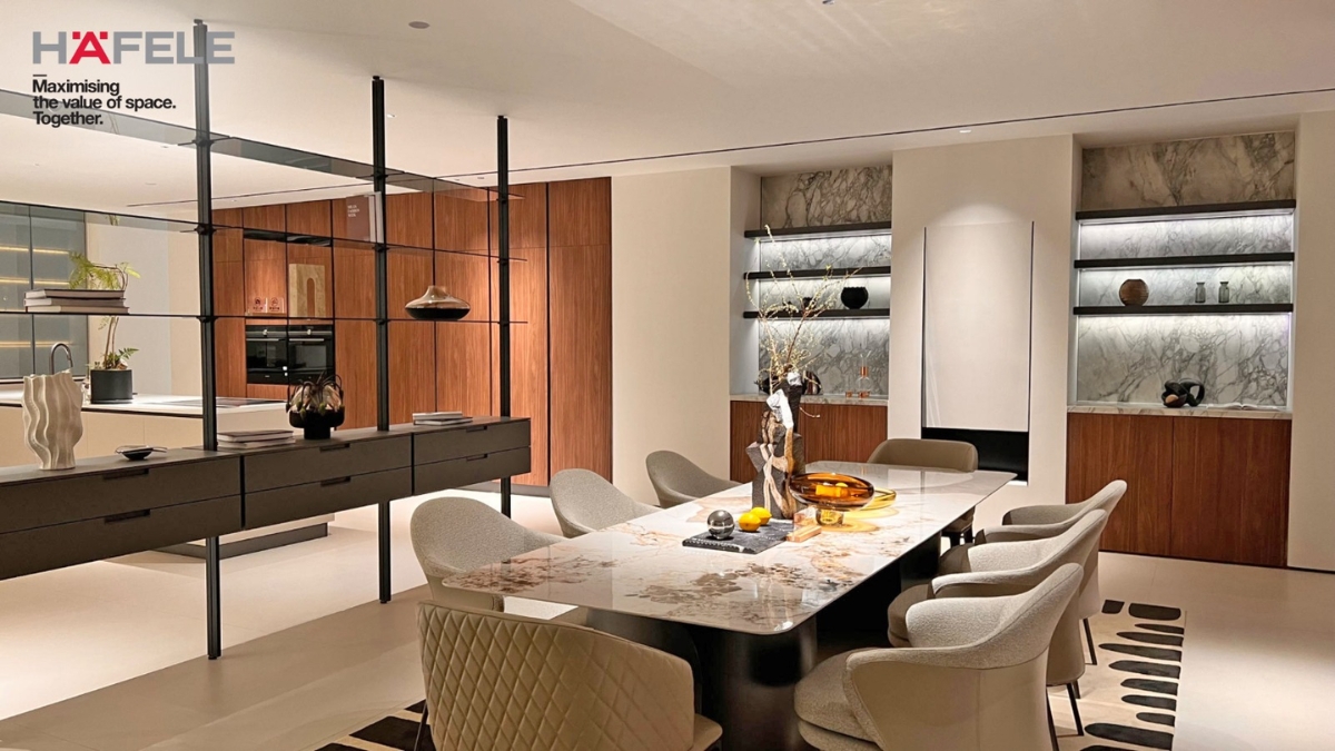 Hafele’s Alustro Flexible Shelving System Combines Enhanced Functionality with Elevated Aesthetics